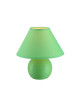 Lampe a poser céramique  Tissu vert pomme  Interrupteur  Ř 20 x H 20 cm  Vert pomme