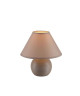 Lampe a poser céramique terre cuite  Tissu terracotta  Interrupteur  Ř 20 x H 20 cm