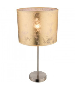 Lampe a poser en nickel mat 50x26x26 cm Doré