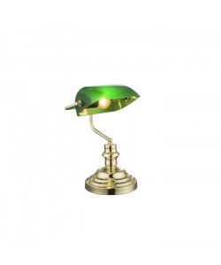 GLOBO Lampe a poser laiton L26 x l19 x h36 cm  Vert