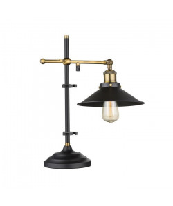 GLOBO LIGHTING Lampe a poser métal laiton vieilli  Interrupteur  35x22x45,5 cm  Noir