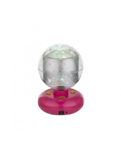 GLOBO LIGHTING Lampe a poser interrupteur  3 LEDS incluses  Ř 13,5 x H 18,8 cm  Plastique rose vif translucide