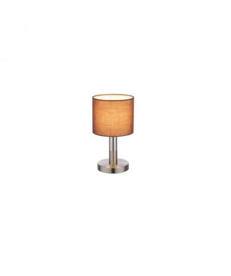 GLOBO Lampe a poser Nickel mat L15 x l15 x h27 cm  Marron