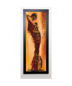 JOHANNA Image encadrée Femme gazelle I 40x102 cm Orange