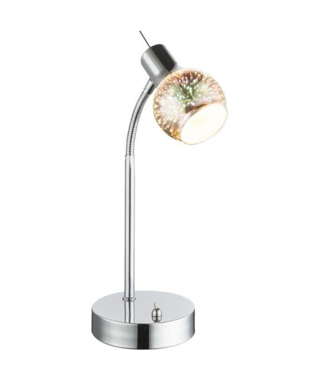 Lampe a poser chrome 38x19xcm