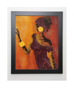 JOHANNA Image encadrée Le miroir II 47x57 cm Orange