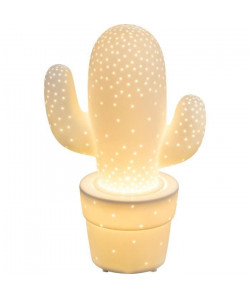 Lampe a poser en porcelaine 29,5x12x19 cm Blanc mat