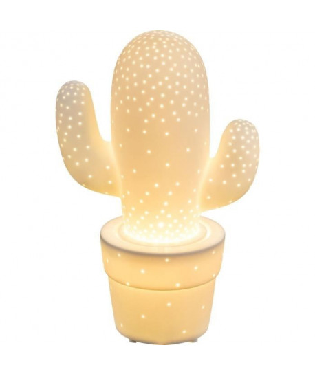 Lampe a poser en porcelaine 29,5x12x19 cm Blanc mat