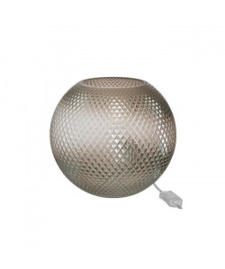 Lampe boule relief Verre 23x23x23 cm Gris