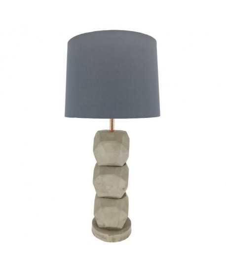 Lampe béton  abatjour E27 60W 69 cm gris