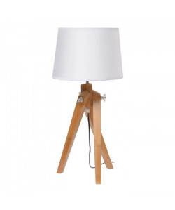 Lampe a poser Naturel E27 40 W Blanc