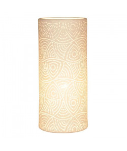 SEMA Lampe Porcelaine Cylindrique Mandala  Petit modele