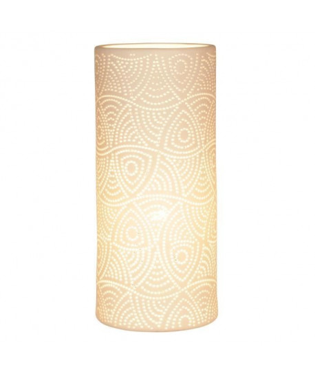 SEMA Lampe Porcelaine Cylindrique Mandala  Petit modele