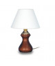 LAMPE BOIS Lampe de chevet Bois hetre  18x18x26cm  Foncé