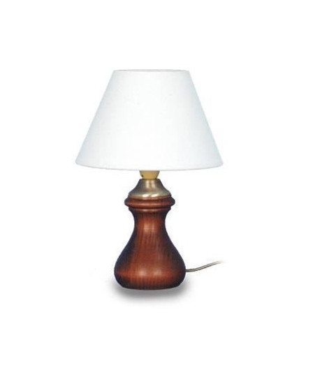 LAMPE BOIS Lampe de chevet Bois hetre  18x18x26cm  Foncé