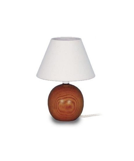 LAMPE BOIS Lampe de chevet Bois hetre  18x18x26cm  Foncé