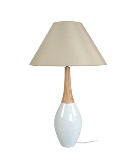 COS Lampe a poser céramique bois hetre  40x40x50 cm  Taupe