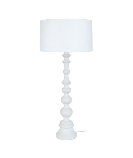 ANAIS Lampe a poser Bois de hetre 35x35x84 cm  Blanc