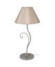 CÔTE D\'IVOIRE Lampe a poser acier 25x25x50 cm  Taupe et blanc