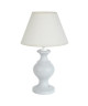 ARLEQUIN Lampe Bois de hetre 18x18x30 cm  Blanc cérusé