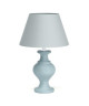 ARLEQUIN Lampe Bois de hetre 18x18x30 cm  Gris bleu cérusé