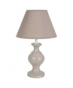 ARLEQUIN Lampe Bois de hetre 18x18x30 cm  Taupe cérusé