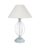 DURANCE Lampe a poser fil acier 30x30x44 cm  Blanc cérusé