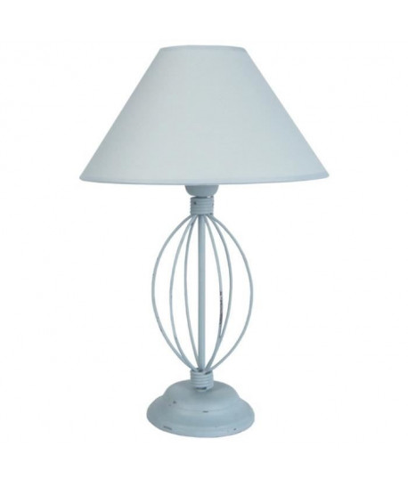 DURANCE Lampe a poser fil acier 30x30x44 cm  Gris bleu cérusé