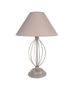 DURANCE Lampe a poser fil acier 30x30x44 cm  Taupe cérusé