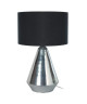 KUOPIO Lampe a poser Verre soufflé   35x35x53cm Chrome/Noir