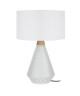 KUOPIO Lampe a poser Verre soufflé  35x35x53cm  Satinée/Blanc