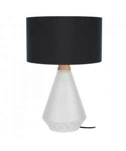 KUOPIO Lampe a poser Verre soufflé  35x35x53cm  Satinée/Noir