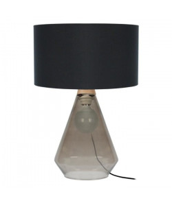 KUOPIO Lampe a poser Verre soufflé  35x35x53cm  Fumée/Noir