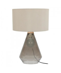 KUOPIO Lampe a poser Verre soufflé  35x35x53cm  Fumée/Creme