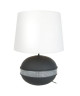 SAIGON BIG Lampe a poser acier   40x40x60cm  Noir /Aluminium