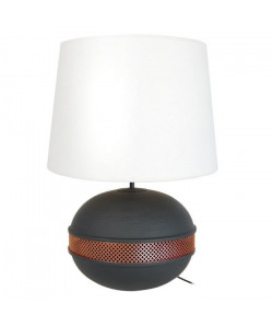 SAIGON BIG Lampe a poser acier   40x40x60cm  Noir /Cuivre