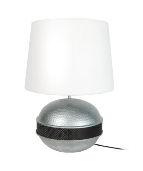 SAIGON BIG Lampe a poser acier   40x40x60cm Aluminium/Noir