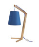 CHICKEN FOOT Lampe a poser Bois hetre  28x28x51cm  Bois/Bleu/Bleu