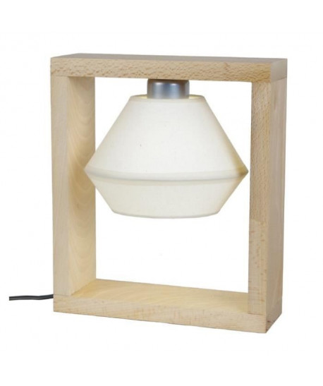 TRIUMPH Lampe a poser Bois Hetre massif  25x8x29cm  Naturel/Écru