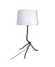 Lampe a poser acier  25x25x48cm  Noir /Blanc