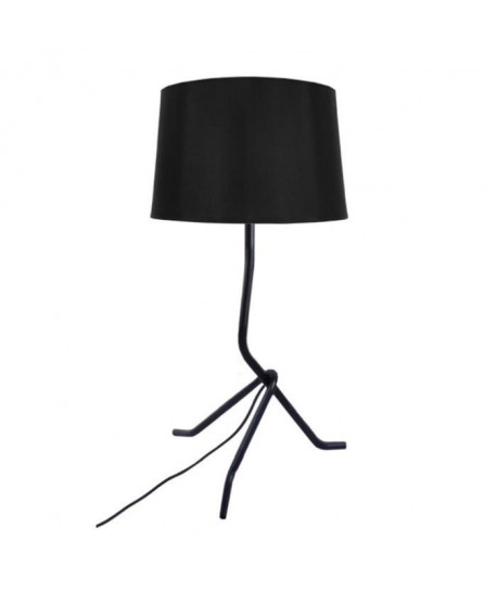 Lampe a poser acier  25x25x48cm  Noir /Noir