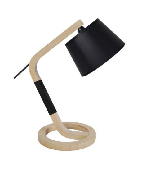 FILIPINO Lampe Bois Hetre  36x36x41cm  Noir