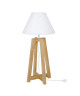 KALMAR Lampe a poser Bois de hetre  25x25x51cm  Naturel/Blanc Empire