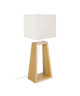 MIKELLI Lampe a poser Pyramide bois hetre  15x15x42cm  Bois/Écru Cube