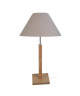 HOD Lampe a poser Bois hetre acier  30x30x54cm  Taupe/Taupe Empire