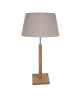 HOD Lampe a poser Bois hetre acier  30x30x54cm  Taupe/Taupe Tambour