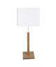 FRIGGA Lampe a poser Bois hetre acier  20x20x51cm  Bois Naturel/Blanc