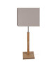 FRIGGA Lampe a poser Bois hetre acier  20x20x51cm  Bois Naturel/Taupe