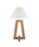 VILI 1 Lampe a poser Bois hetre acier  30x30x54cm  Bois Naturel/Écru