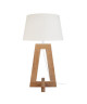 VILI 1 Lampe a poser Bois hetre acier  30x30x54cm  Bois Naturel/Écru